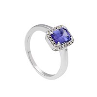 Anello Gioielleria Dossena  Donna Preziosi in Oro bianco Tanzanite 205104TB SONGA